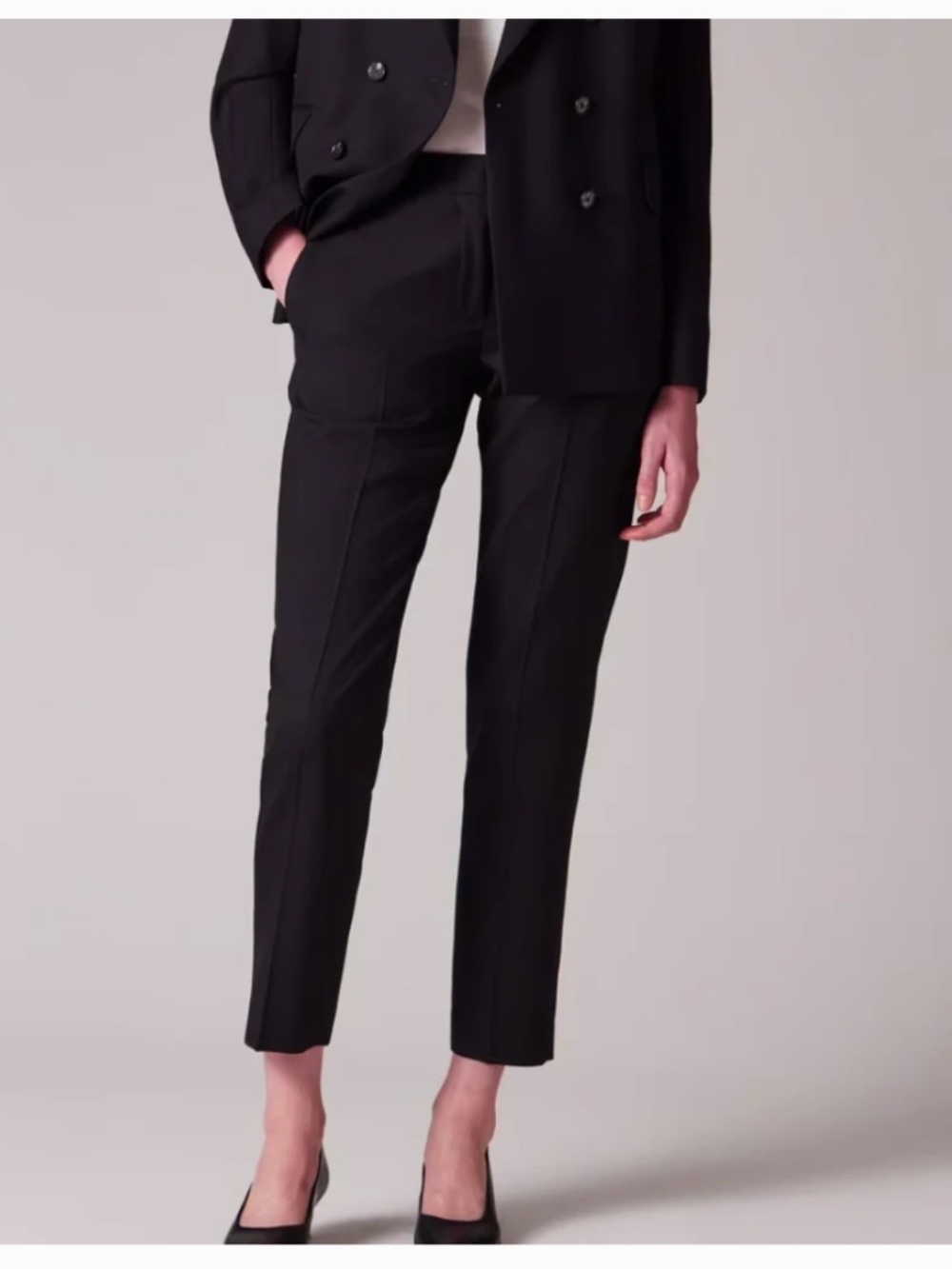 Paul Smith Women's Wool Pants Italian 40 Soho Fit Black Luxury Classic Office